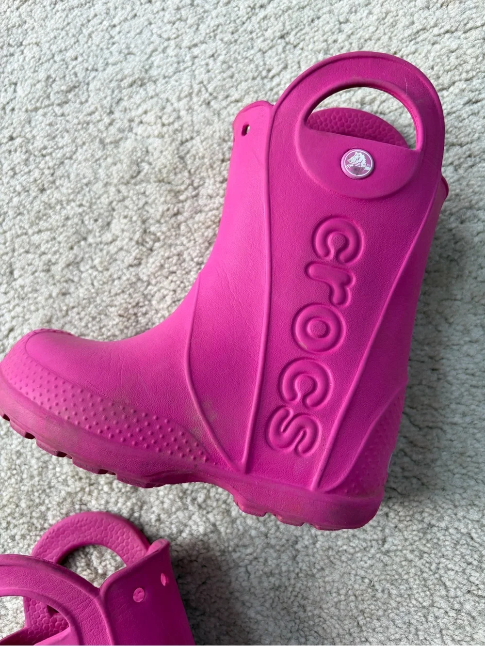 Crocs Toddler Size 10 Pink Handle It Rain Boots